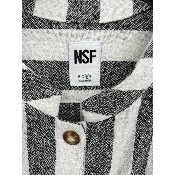 NSF In Black Stripe Romper Size Medium - Picture 4 of 12